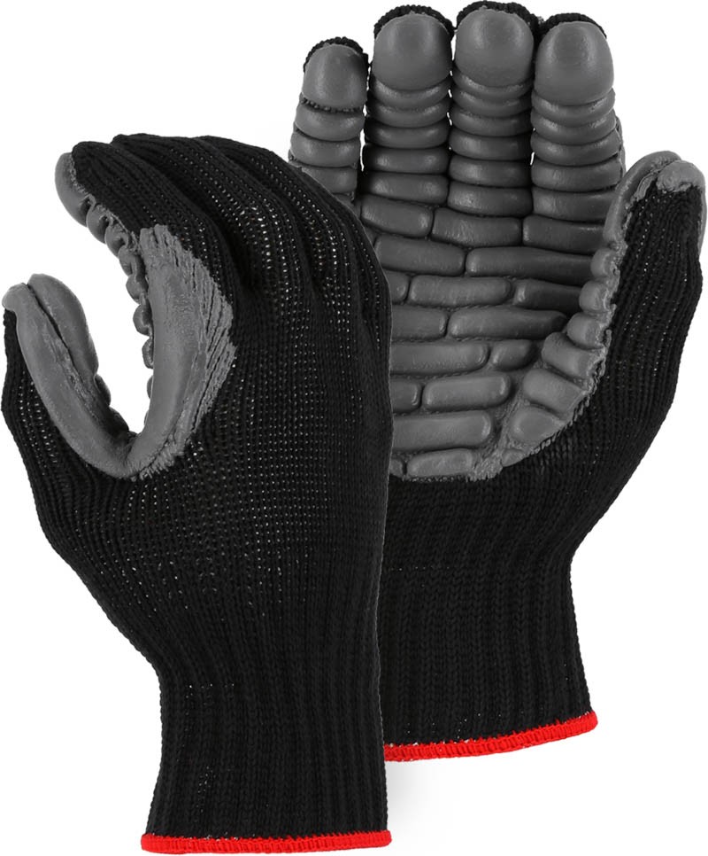 1905 - Majestic®手套7规格编织手套，防振动手掌涂层