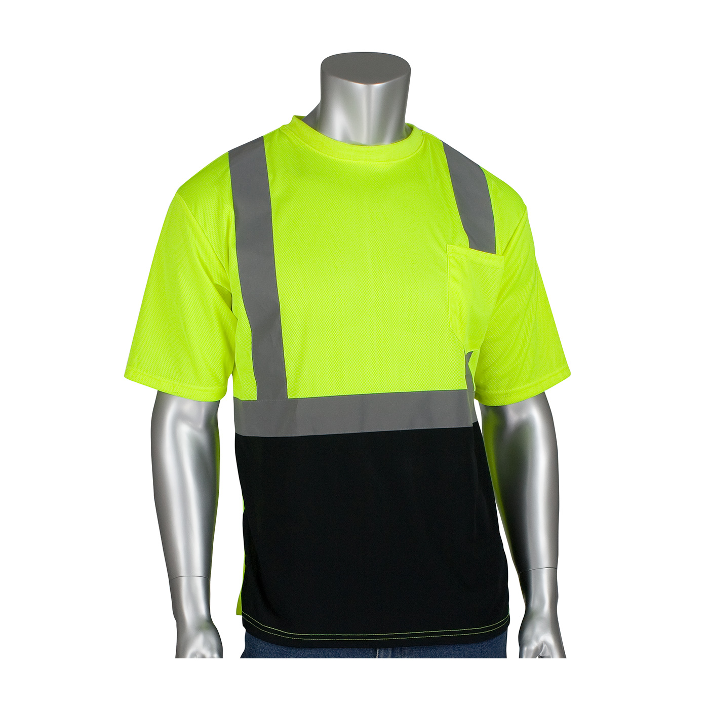 #312-1250B PIP®Class 2 Hi-Viz t恤，无紫外线保护-黄色