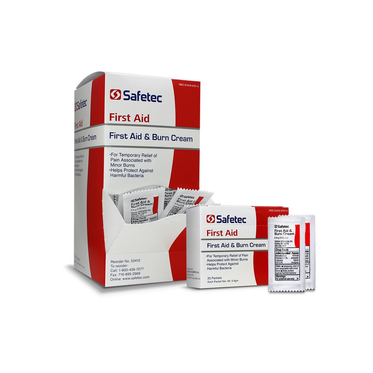 53404 Safetec®散装急救和烧伤膏箔包(。9克)