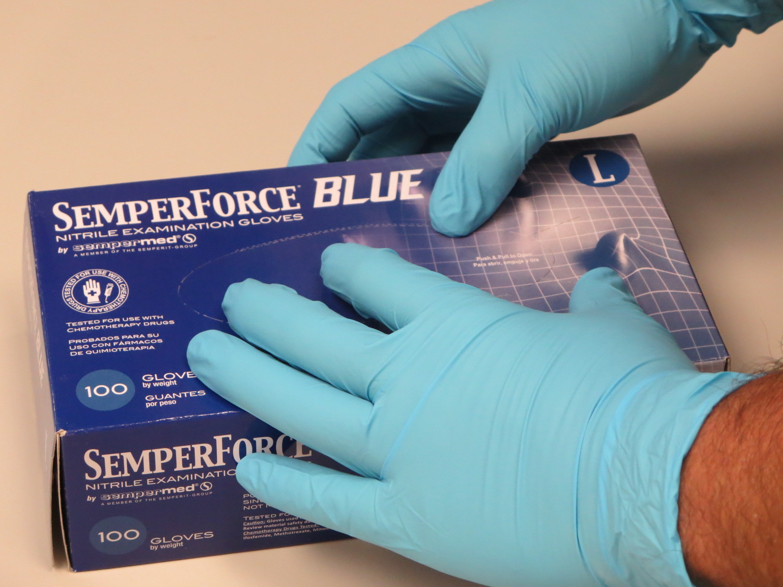 Sempermed®SemperForce®优质蓝色丁腈检查手套