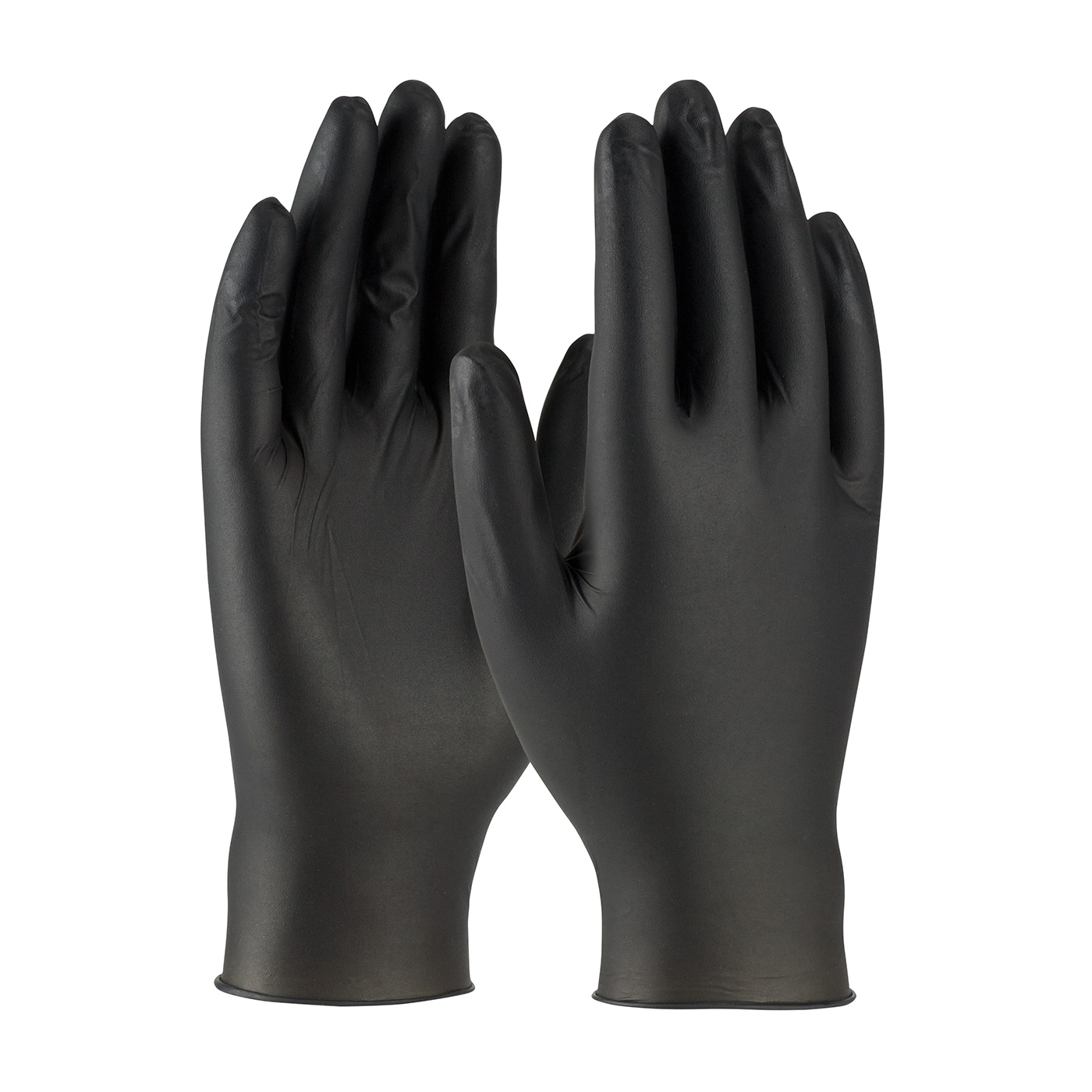 #63-632PF PIP®ambii -dex®轴一次性黑色丁腈手套，无粉，带纹理握把- 4毫升