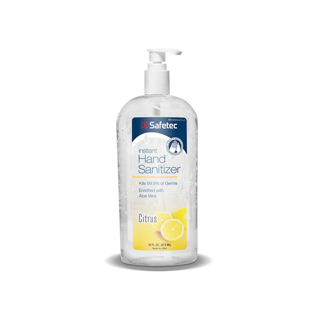 18354 Safetec®66.5%乙醇含芦荟洗手液(16盎司柑橘香味泵喷瓶)