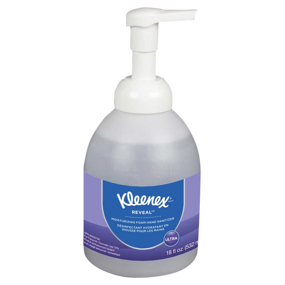 金佰利克拉克®专业Kleenex®揭示超保湿泡沫洗手液70%乙醇- 18盎司
