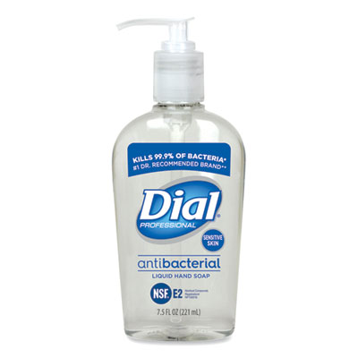 82834 Dial®抗菌液体手皂，用于敏感皮肤，花卉，7.5盎司泵，