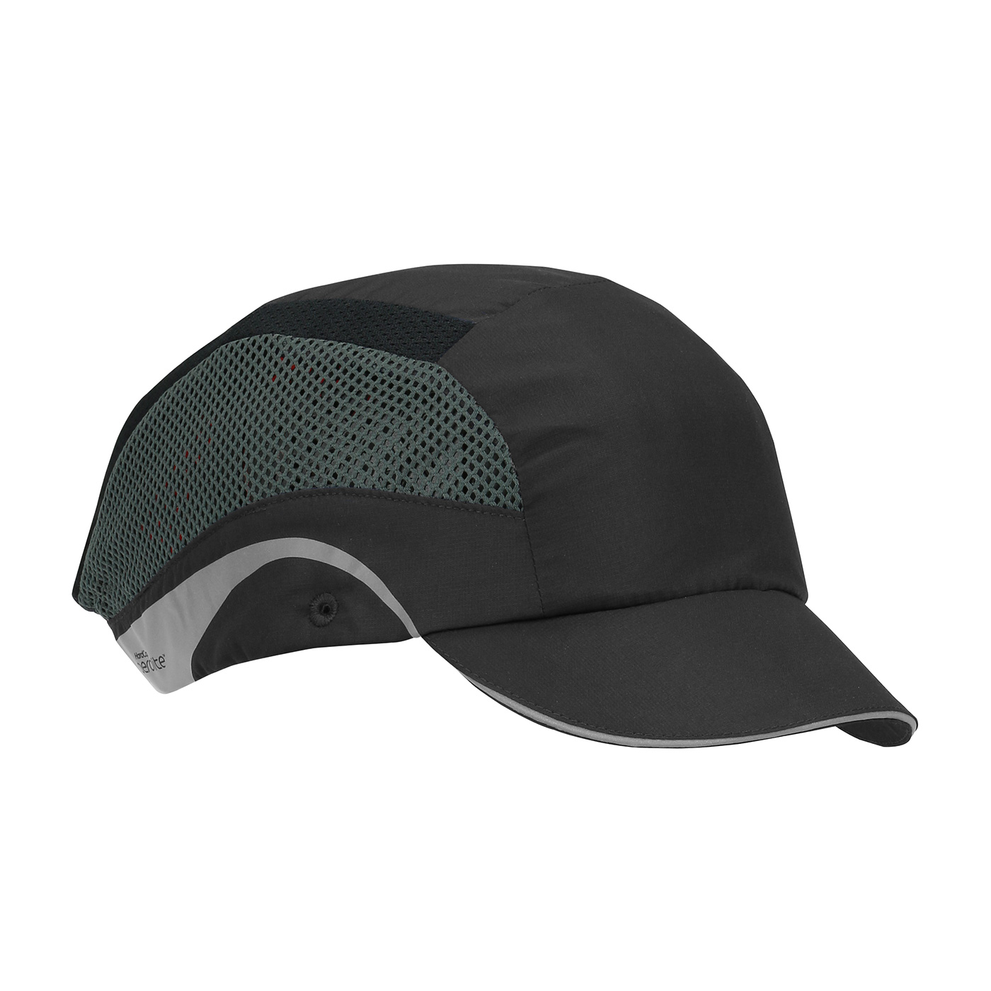 282-AES150 PIP®HardCap™轻量级AeroLite™2 '短沿棒球风格凹凸帽:黑色
