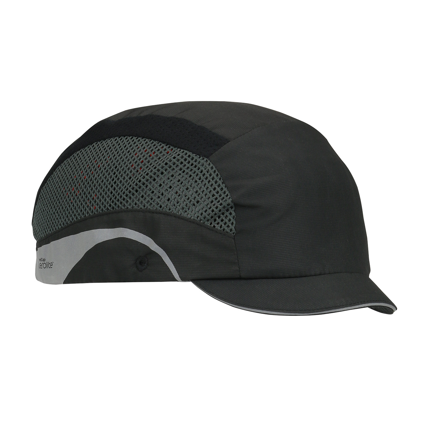 282-AEM130 PIP®轻质AeroLite™1 '微边缘棒球风格凹凸帽:黑色/黑色