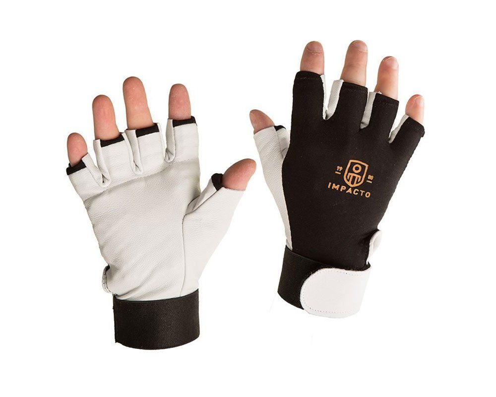#BG401 Impacto®Pearl Leather Palm Half Finger Air Glove®Gloves