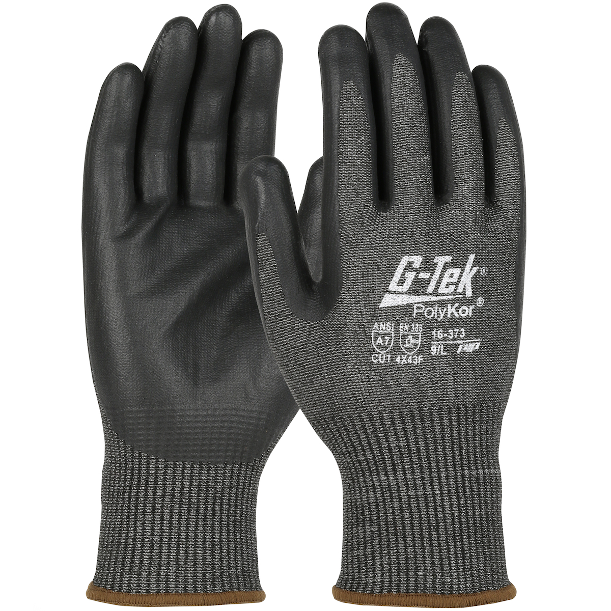 PIP®G-Tek®无缝针织PolyKor®手套，手掌和手指上的丁腈涂层握把-触摸屏兼容