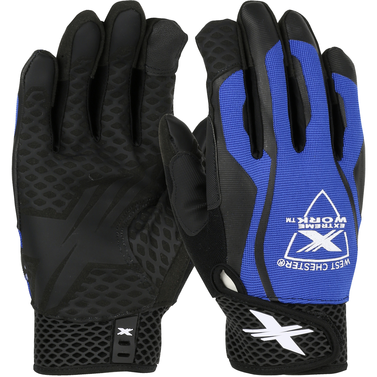 89302 PIP® West Chester Extreme Work® LocX-On™ General Purpose Work Gloves - Blue
