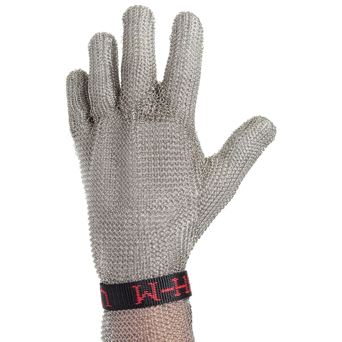 USM-1350 US Mesh®不锈钢网格手套与加强手指裆和可调节带子-前臂长度