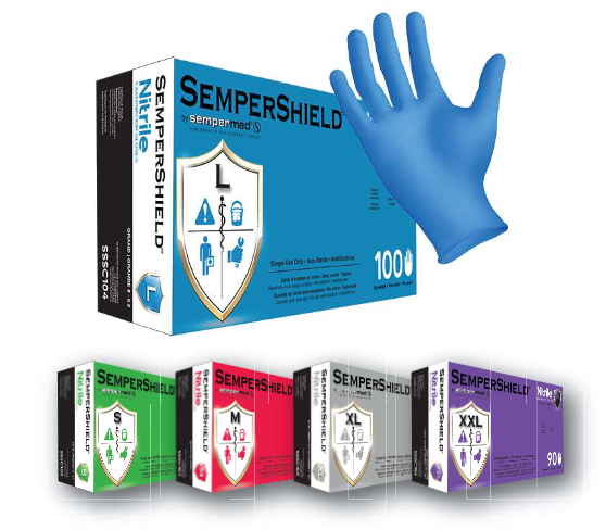 Sempermed®SemperShield®优质蓝腈检测手套