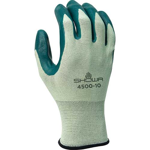 昭和®4500棕榈涂层丁腈涂层无缝针织通用手套