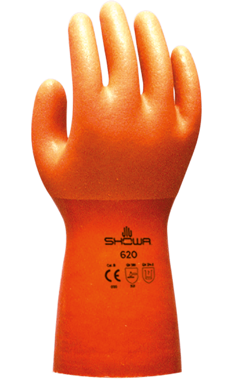 昭和®Atlas®620 12英寸橙色PVC涂层手套