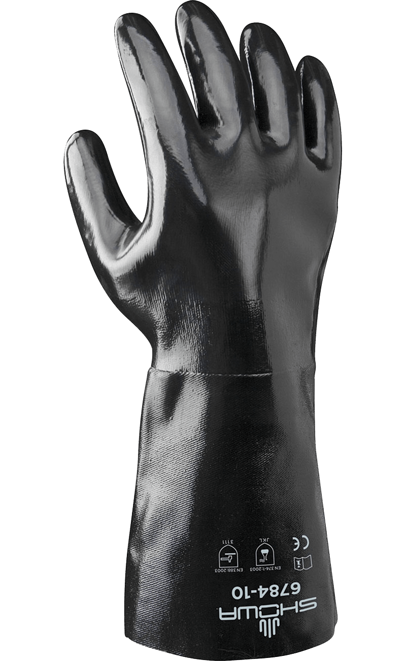 昭和®6784氯丁橡胶涂层棉针织14英寸手套