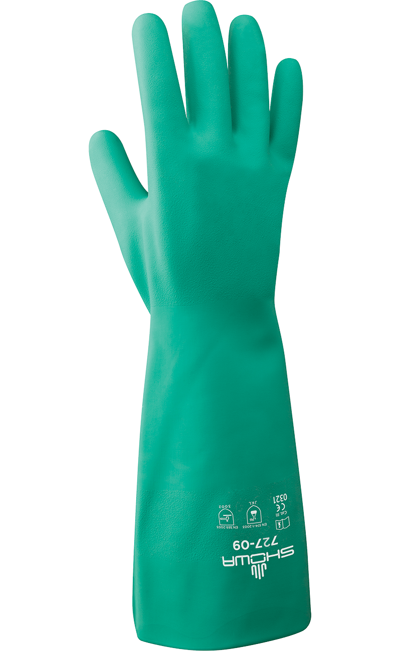 昭和®727耐化学品15毫升无衬里丁腈手套