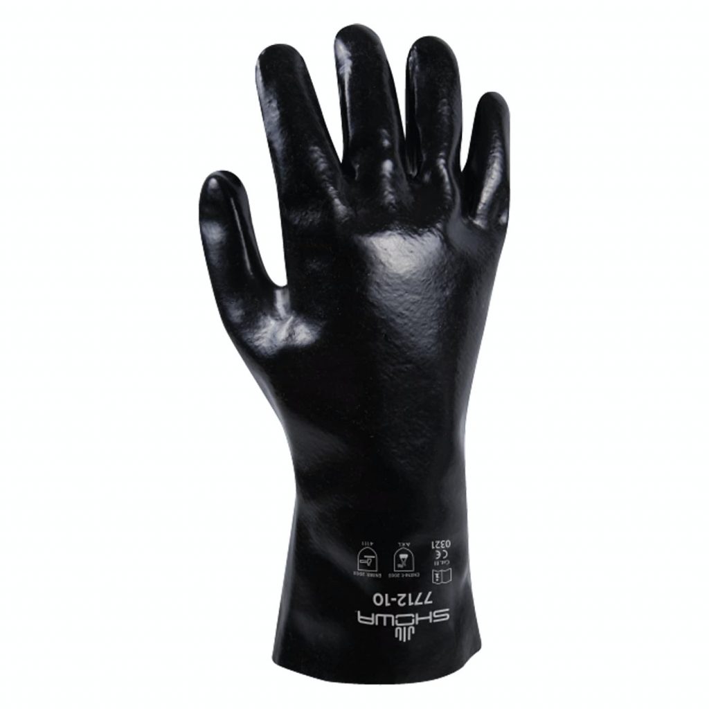 昭和®7712 PVC涂层棉衬里12英寸化学防护手套