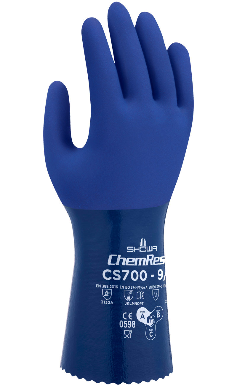 昭和®Atlas®CS700双涂层12英寸丁腈手套-