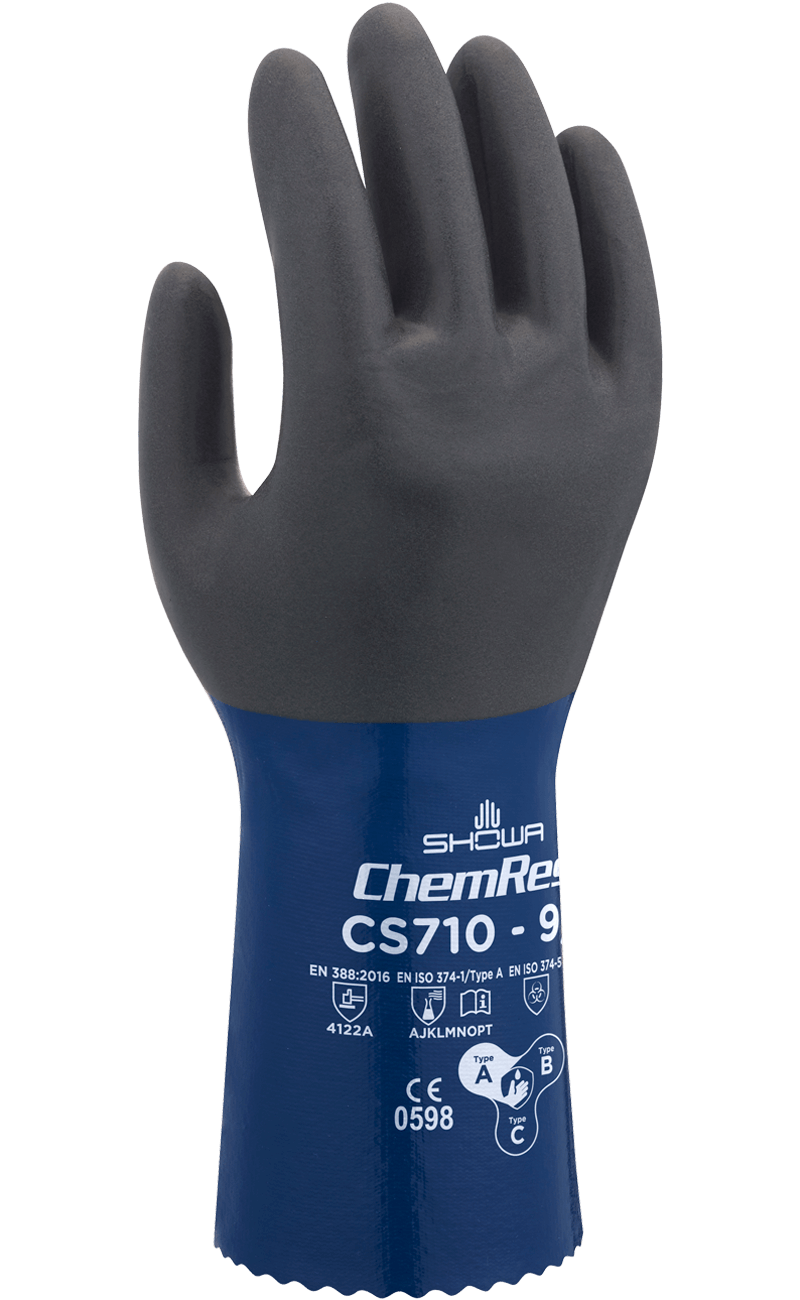 昭和®Atlas®CS710双涂层12英寸丁腈手套-