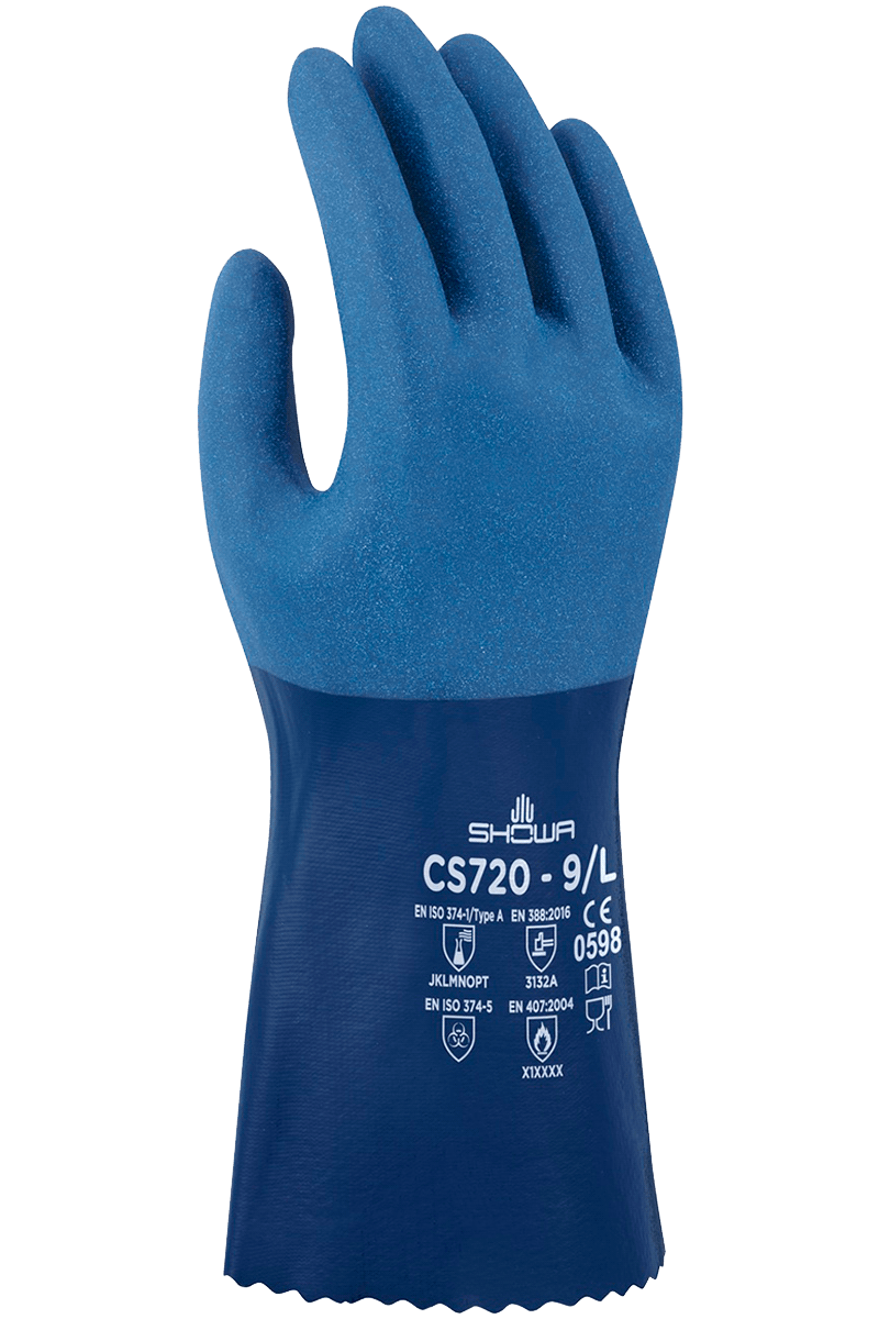 昭和®Atlas®CS720双涂层12英寸丁腈手套-