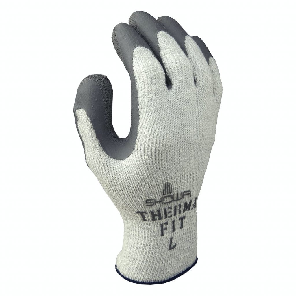 昭和®451绝缘橡胶乳胶棕榈涂层无缝针织冬季手套