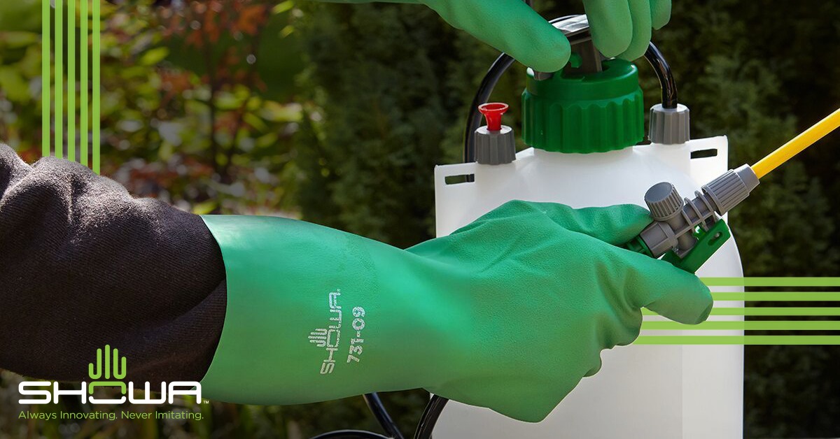 年代howa® 731 Biodegradable Flocked-Lined 15-mil  Chemical Resistant Nitrile Gloves w/ EBT
