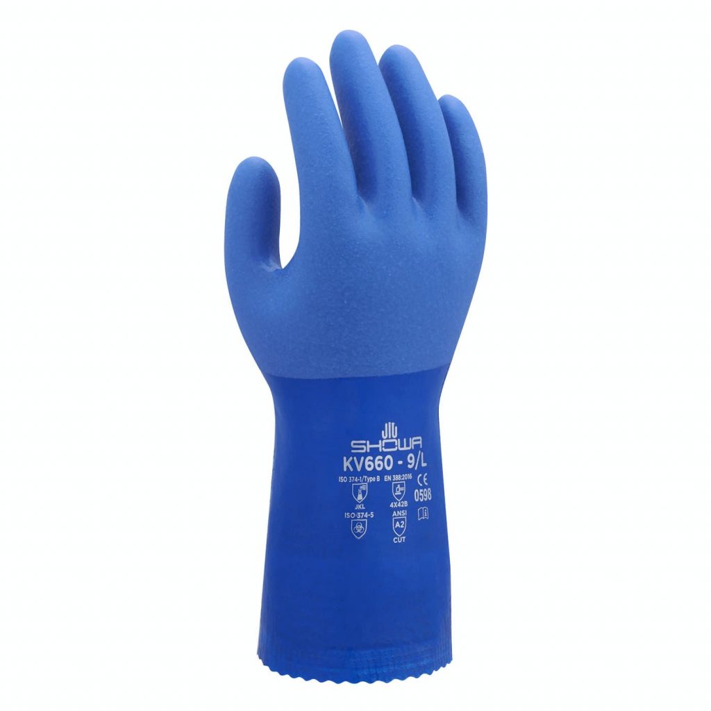 昭和®Atlas®KV660 PVC涂层Kevlar切割手套