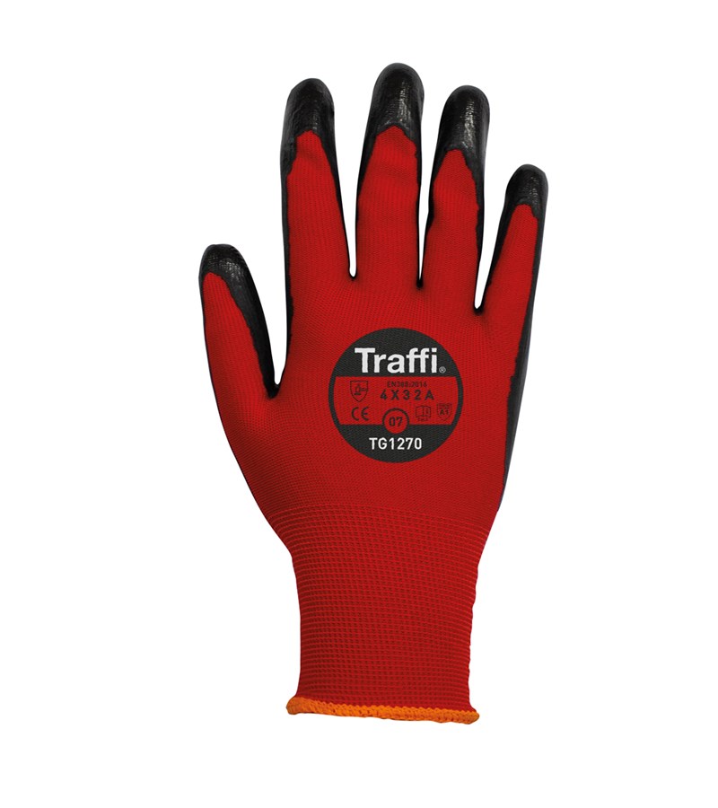 TG1270 TraffiGlove®15号无缝针织手套，腈涂层