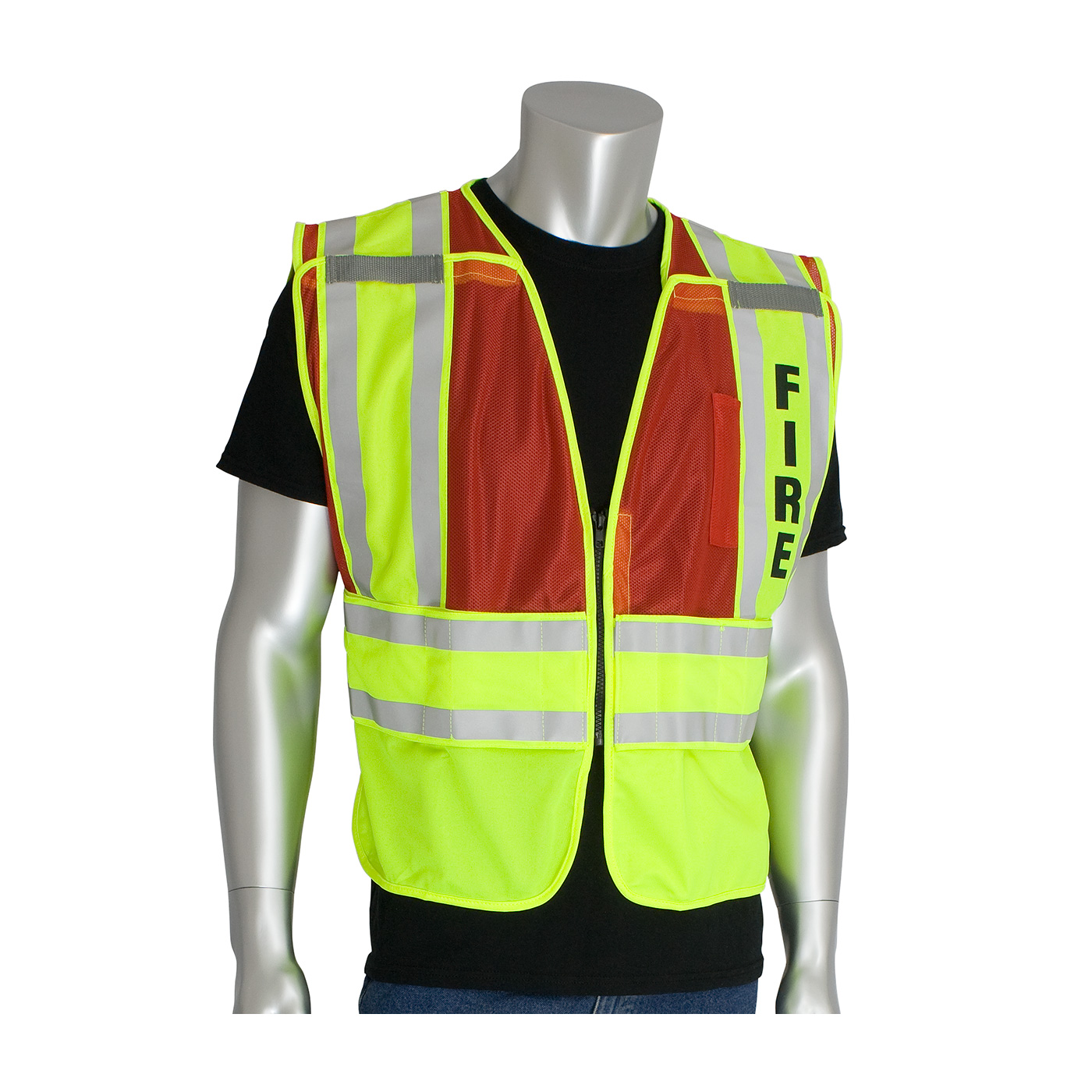 皮普®ANSIType P Class 2 Public Safety Vest with FIRE Logo #302-PSV-RED