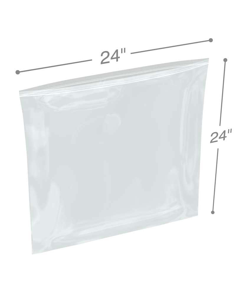 ValuBran拉链密封4毫米塑料袋(24英寸x 24英寸)