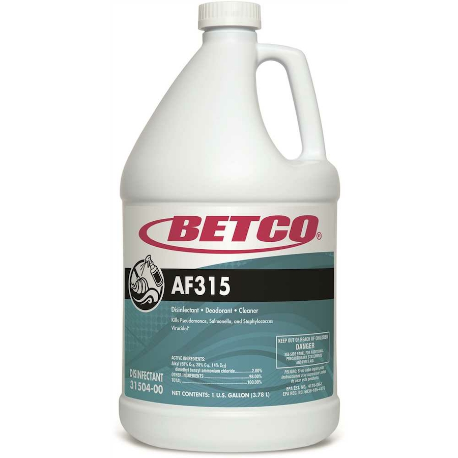 3150400 Betco AF315蓝/绿中性PH消毒剂，洗涤剂和除臭剂- 1加仑