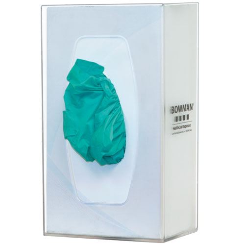GL100-1214:鲍曼®透明PETG塑料双手套分配器，带分压器
