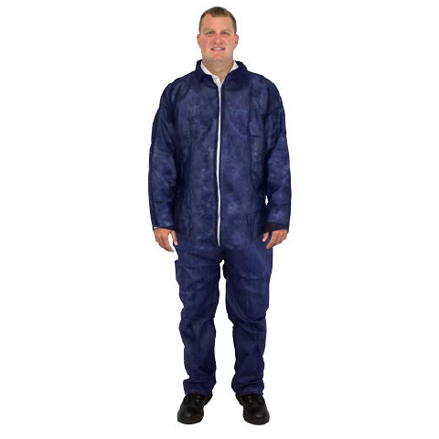 Safety Zone Disposable Blue Polypropylene Standard Protective Coveralls.