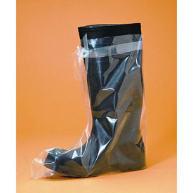 Keystone透明4密低密度聚乙烯靴盖与穿孔领带
