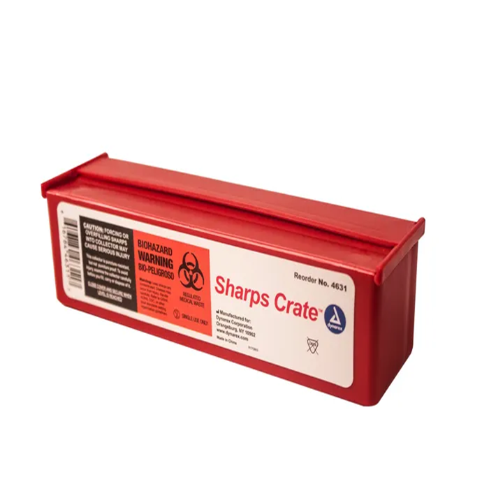 4631 Dynarex®Sharps板条箱可运输的利器容器