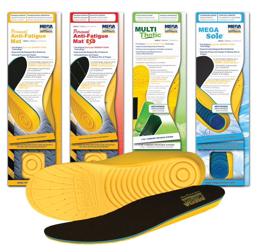 MEGAComfort®鞋垫|抗疲劳产品线