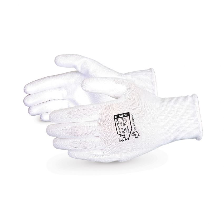 S13WPPU高级手套®高级触摸®13号涤纶针织手套w/聚氨酯手掌