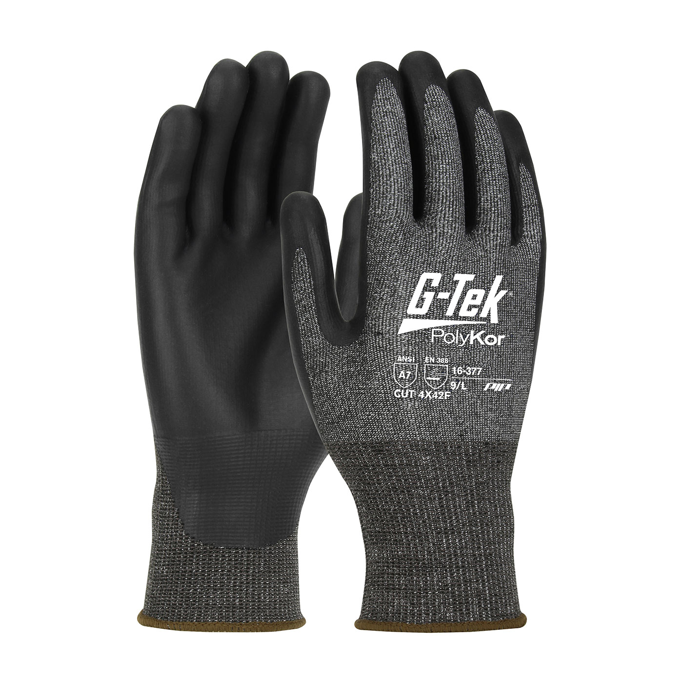 PIP®G-Tek®PolyKor®X7™无缝针织X7™混合手套，涂有nefoam®涂层的手掌和手指-触摸屏兼容
