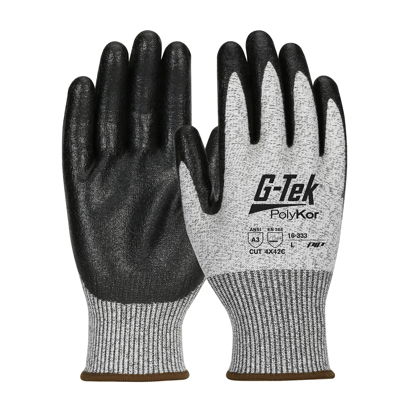 皮普®G-Tek®PolyKor® Nitrile Coated Microsurface Grip Gloves #16-333