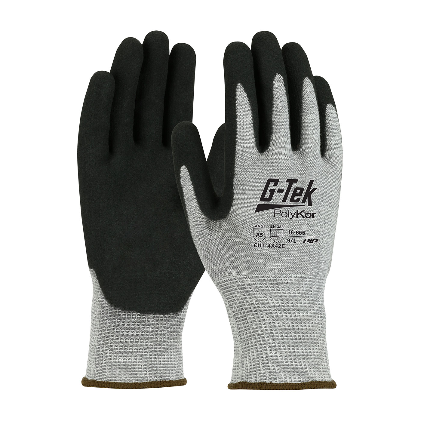 PIP®G-Tek®PolyKor™双浸丁腈涂层微表面握把A5切割手套