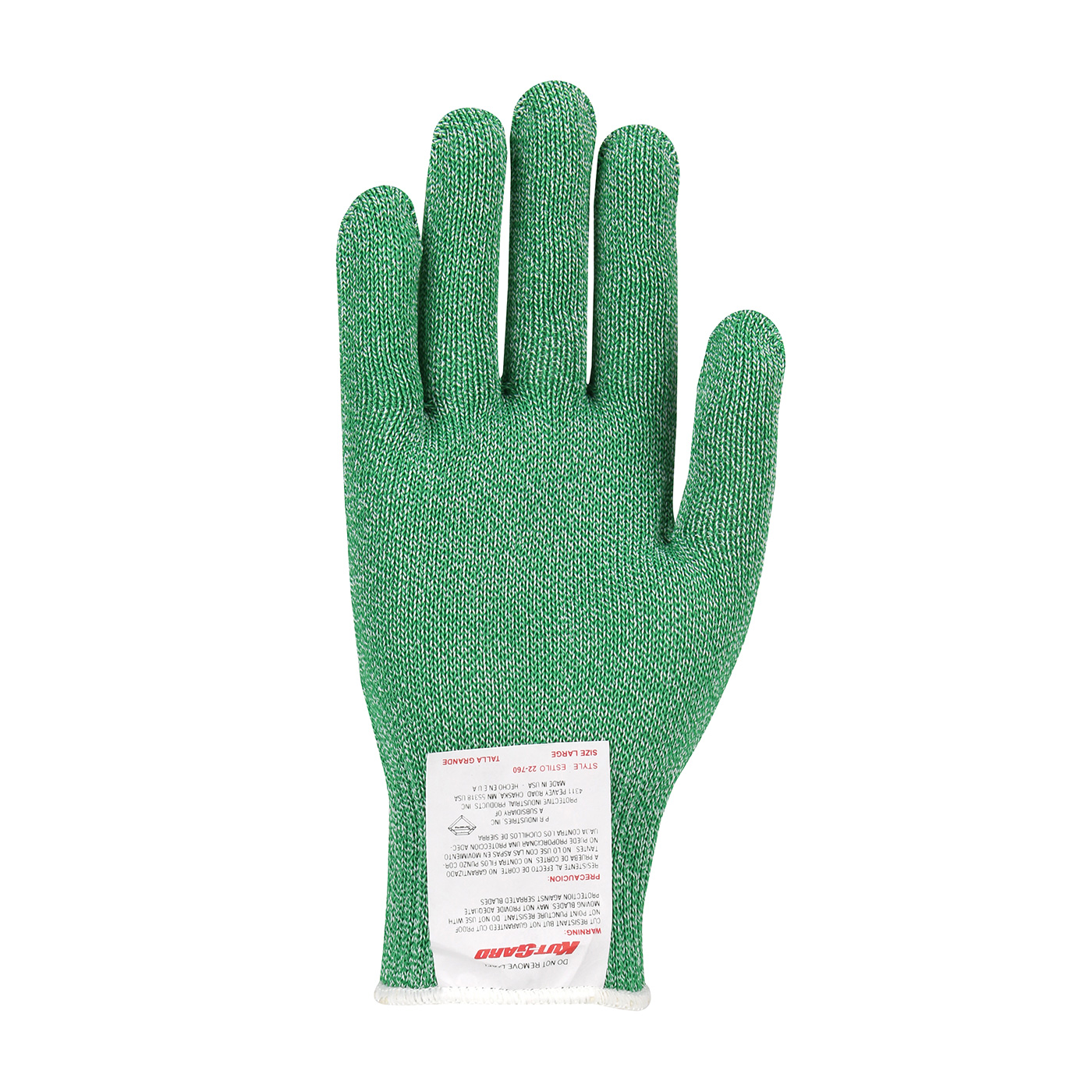 #22-760GRN PIP® Green Kut-Gard® Dyneema® Blended Cut Level A7 Antimicrobial Glove - Medium Weight