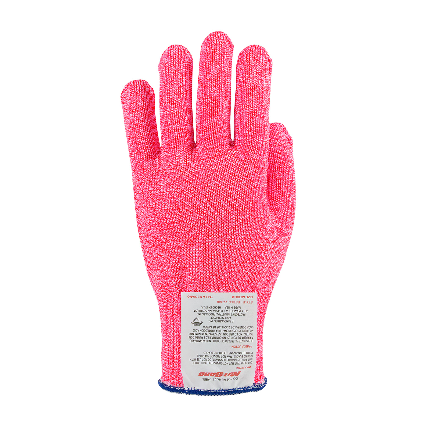 # 22 - 760NP PIP® Neon Pink Kut-Gard® Polyester over Dyneema® / Stainless Steel Core Antimicrobial Glove - Medium Weight