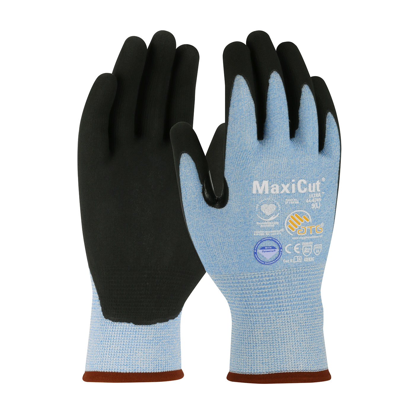 #44-6745 PIP® MaxiCut® Ultra™ Dyneema Diamond Seamless Knit Glove w/ Premium Nitrile Coated Micro-Foam Micro Dot Grip