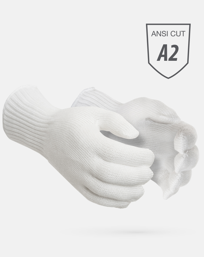 M2NOM/CP30 Heat and Flame Resistant White Nomex A2 Cut Protection Gloves