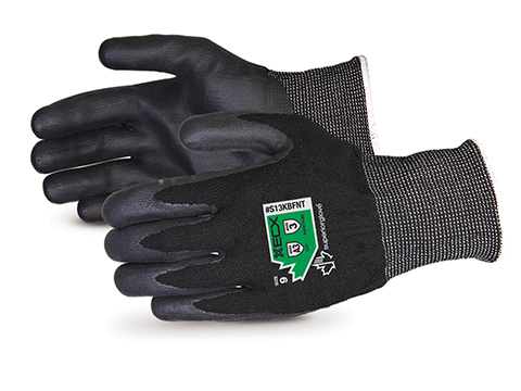 #S13KBFNT高级手套®祖母绿CX Lite™13号尼龙/不锈钢抗切割针织工作手套与泡沫丁腈手掌