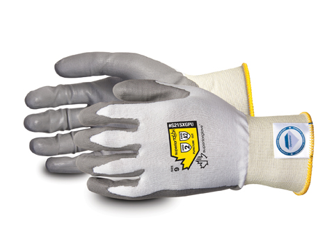 #S21SXGPU - Superior Glove®Superior Touch®21 gauge cutting - resistant Dyneema®Glove with聚氨酯涂层手掌