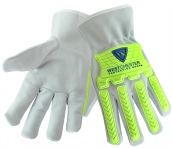997KB PIP® West-Chester Premium-Grade Top Grain Split-Back Anti-Impact Cowhide Leather Drivers Glove w/ Keystone Thumb
