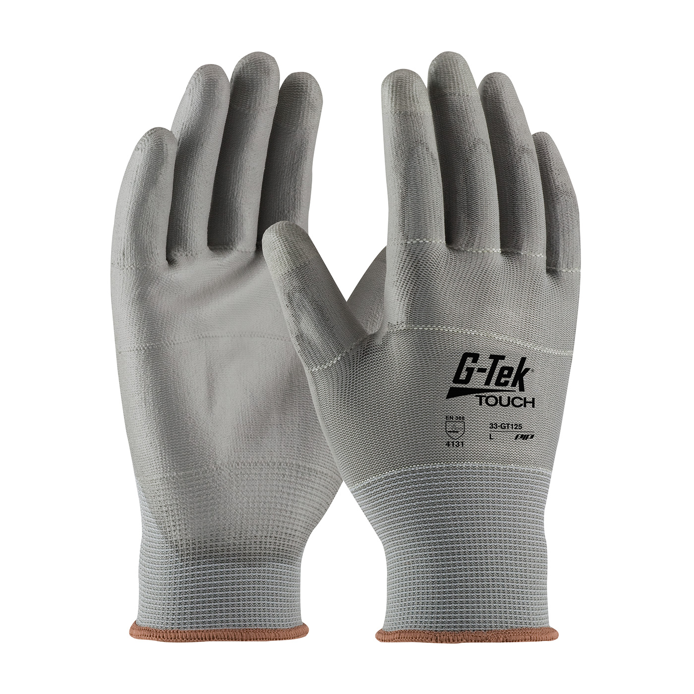33-GT125 PIP®G-Tek®触摸屏兼容PU涂层通用工作手套