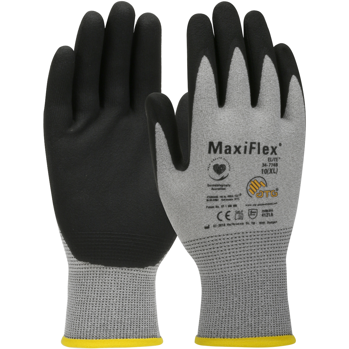 PIP®MaxiFlex®Elite™18-Gauge无缝针织尼龙手套，带有丁腈微泡沫握把