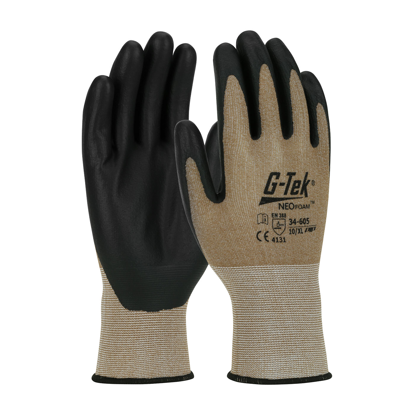 PIP®G-Tek®nefoam涂层15号无缝尼龙针织手套