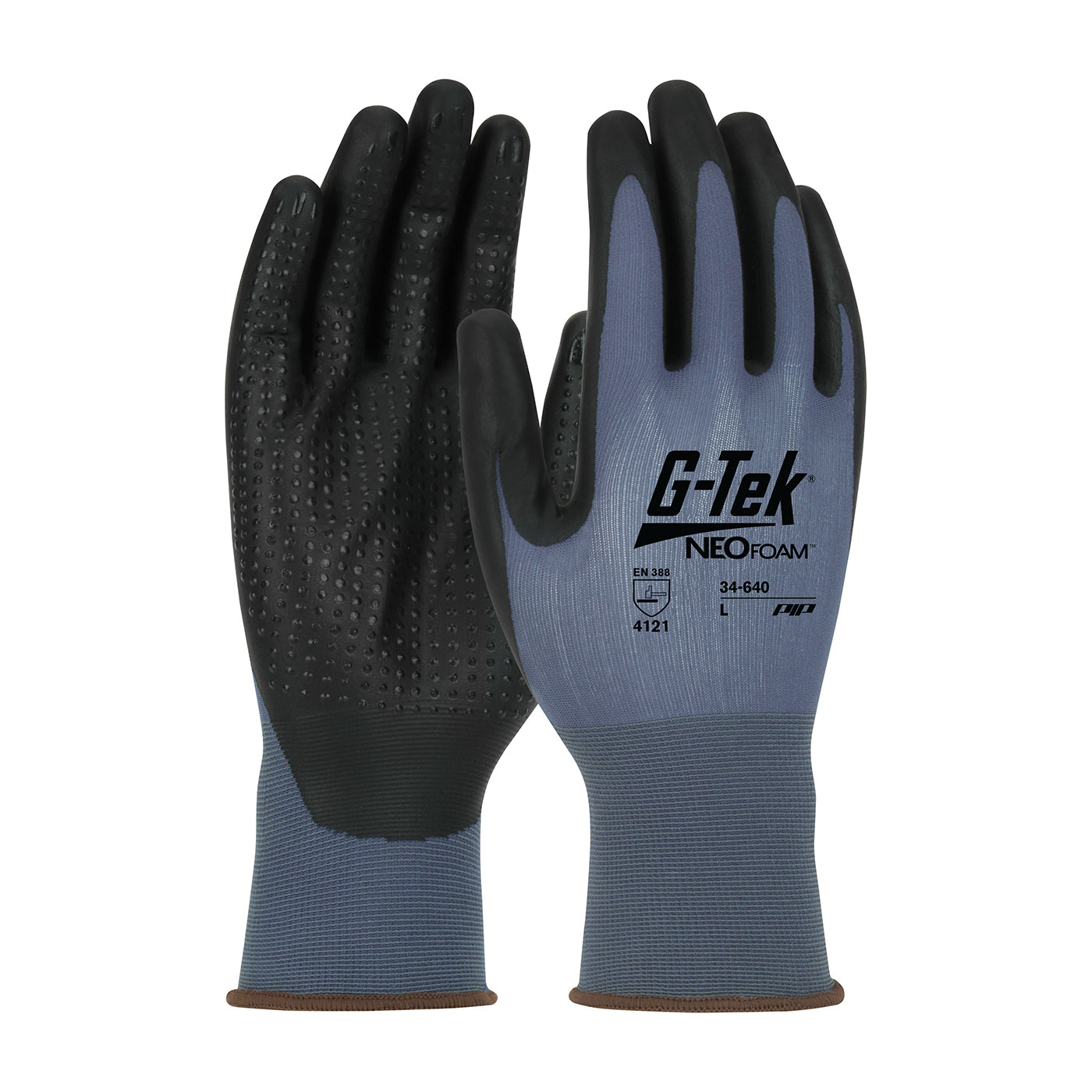 PIP®G-Tek®nefooam微点涂层15号无缝针织尼龙工作手套